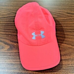 Under Armour Fly Fast Hat Women OSFA Pre-Owned Running Cap Hot Pink Reflective‎